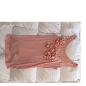 Pink ruffle tank top